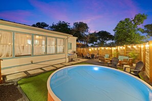 Terrace/patio - Boho-Ranch Retreat in Hip East Austin w Hot Tub and Cowgirl pool. (Austin)