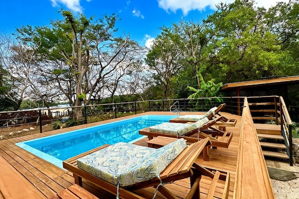 Brand new pool and deck overlooking the ocean and national park
