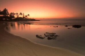 On the beach, beach towels