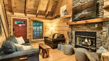 Smart TV, fireplace