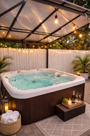 Outdoor spa tub