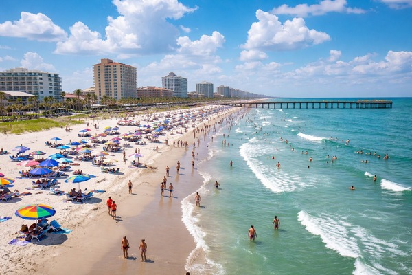 In Strandnähe, Liegestühle, Strandtücher