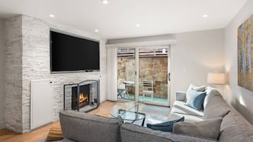 TV, fireplace, DVD player