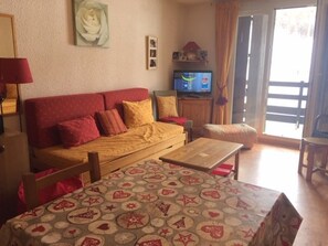 TV - Studio for 4 at ski-in/ski-out with balcony, pets allowed (Risoul)