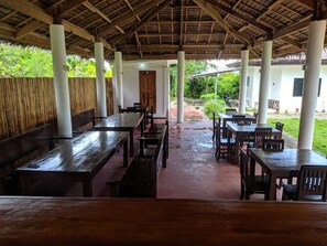 Outdoor dining - Serviced dorm type room (6 beds) with a private CR on the resort's territory. (Moalboal)