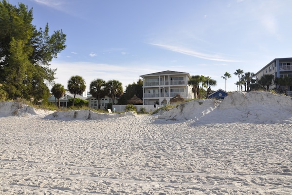 Property from the beach....small complex of 7 units...ours is on the back side