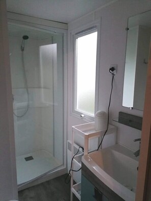 Shower, hair dryer
