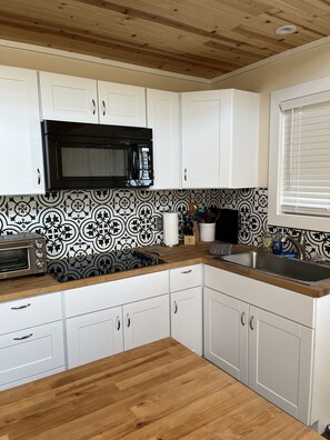 Fridge, microwave, stovetop, dishwasher