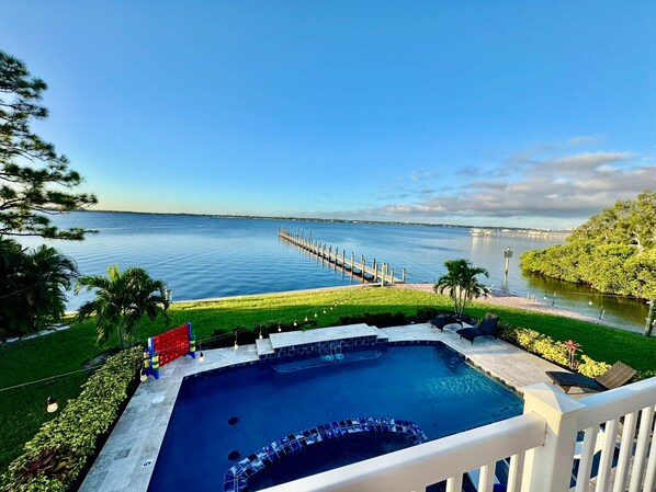 Outdoor pool, a heated pool