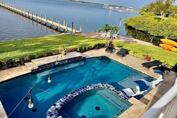 Outdoor pool, a heated pool