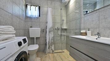 Shower, hair dryer
