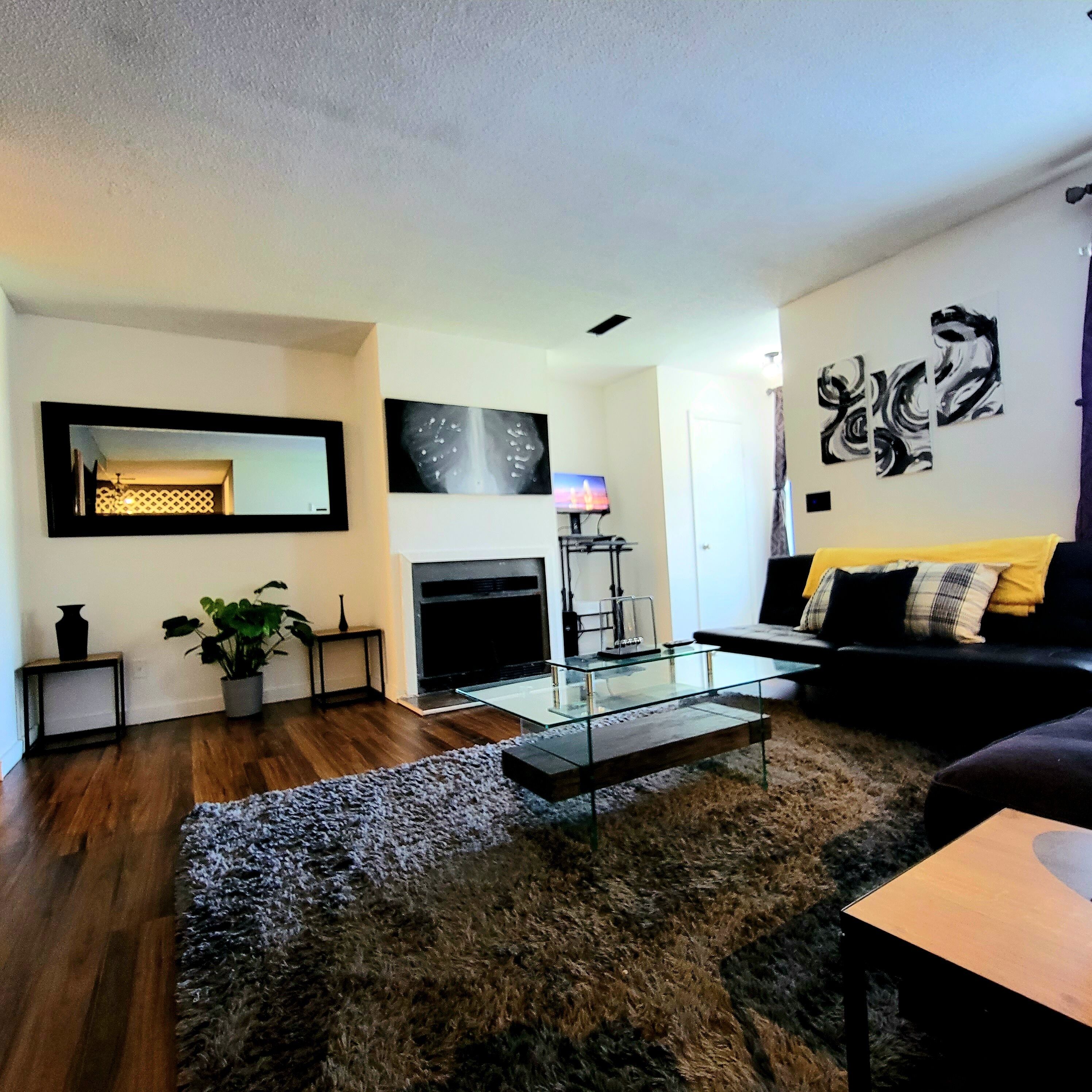 智能電視、壁爐、音樂庫