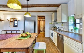 Fridge, oven, stovetop, dishwasher