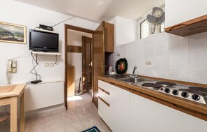 Fridge, stovetop, cookware/dishes/utensils