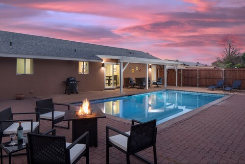 Pool, Hot tub, Fire Pit, BBQ ~ Beautiful home with patio living at it's best!