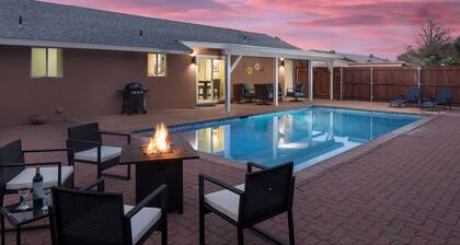 Pool, Hot tub, Fire Pit, BBQ ~ Beautiful home with patio living at it's best!