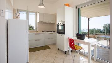 Fridge, stovetop
