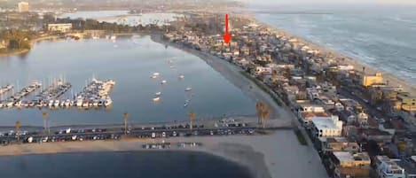 Vista a la playa o el mar