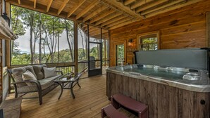 Private spa tub - Amore on the Ridge by Escape to Blue Ridge (Cherry Log)