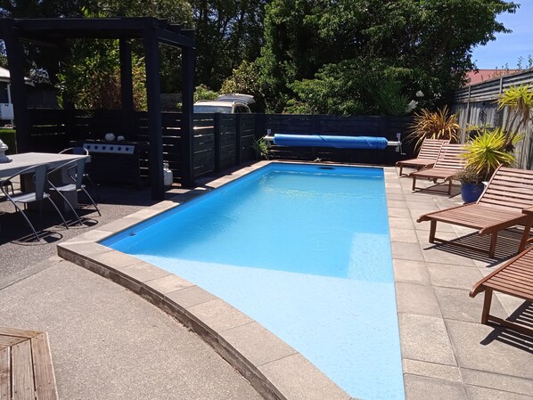 Outdoor pool, a heated pool