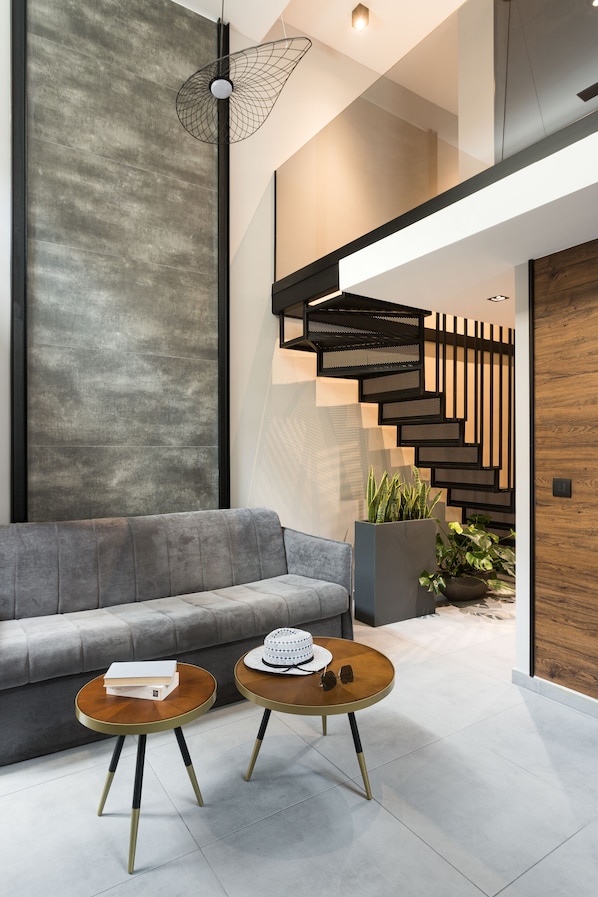 Grand Suite, 2 Bedrooms | Living area | LED TV, printers - 11 Enteka Acropolis Suites (Athens)