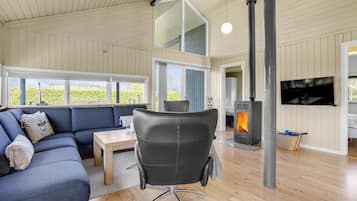 Télévision, cheminée