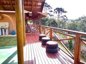 Standard House | Terrace/patio - Pousada e Restaurante Recanto do Pico (Santo Antonio do Pinhal)