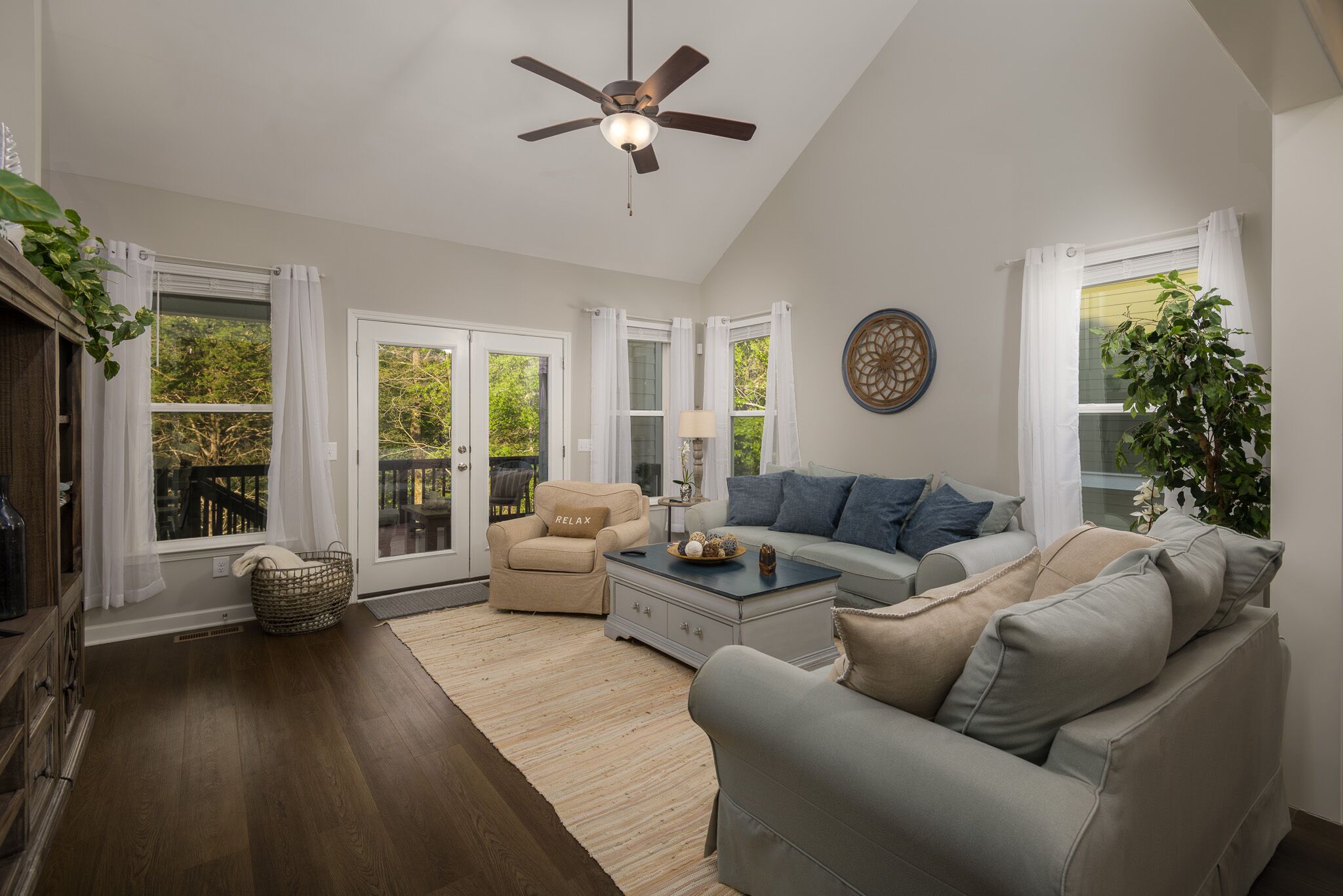 Smart TV, fireplace, video games, foosball