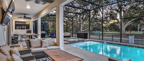 A heated pool