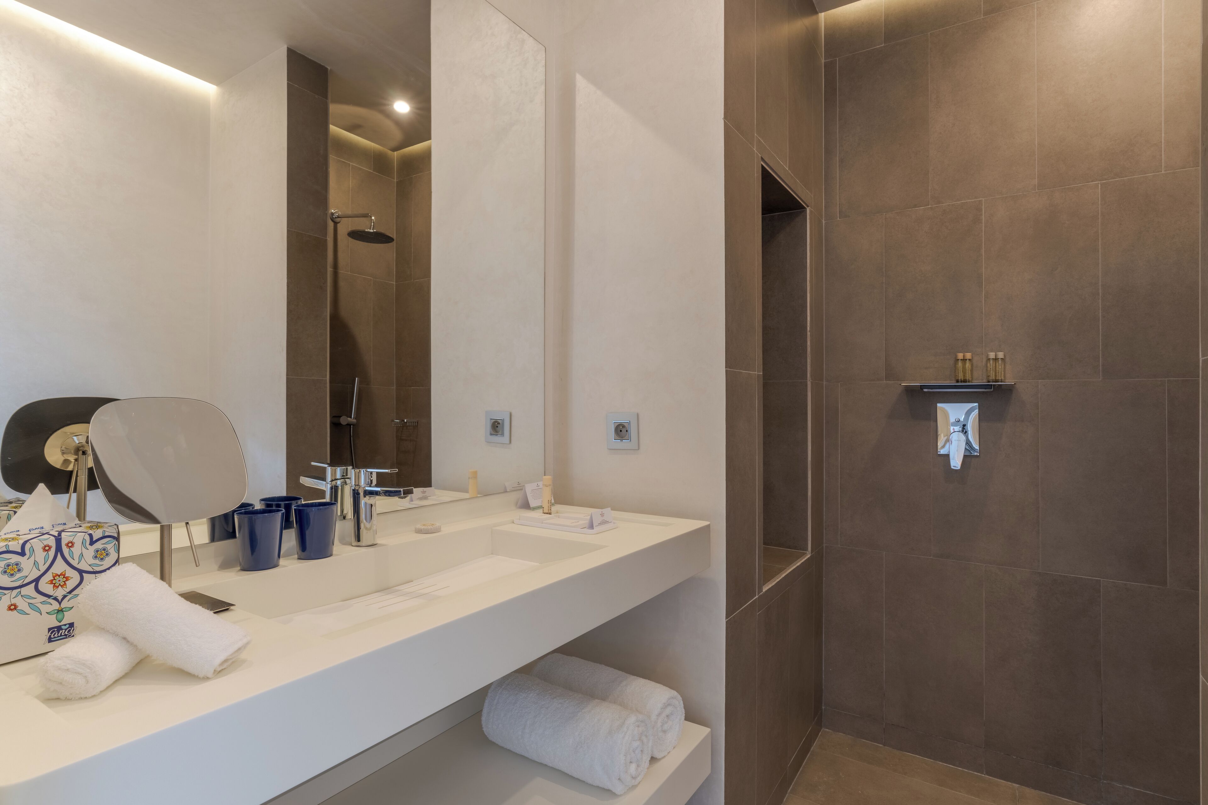 free toiletries, hair dryer, bathrobes, slippers