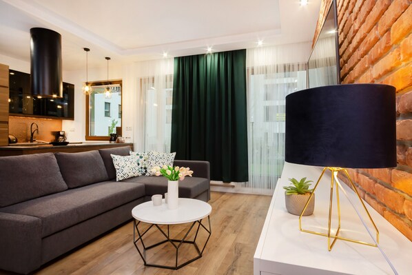 Apartment, 1 Schlafzimmer, Terrasse | Wohnzimmer