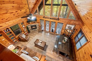 Smart TV, fireplace, video games, books