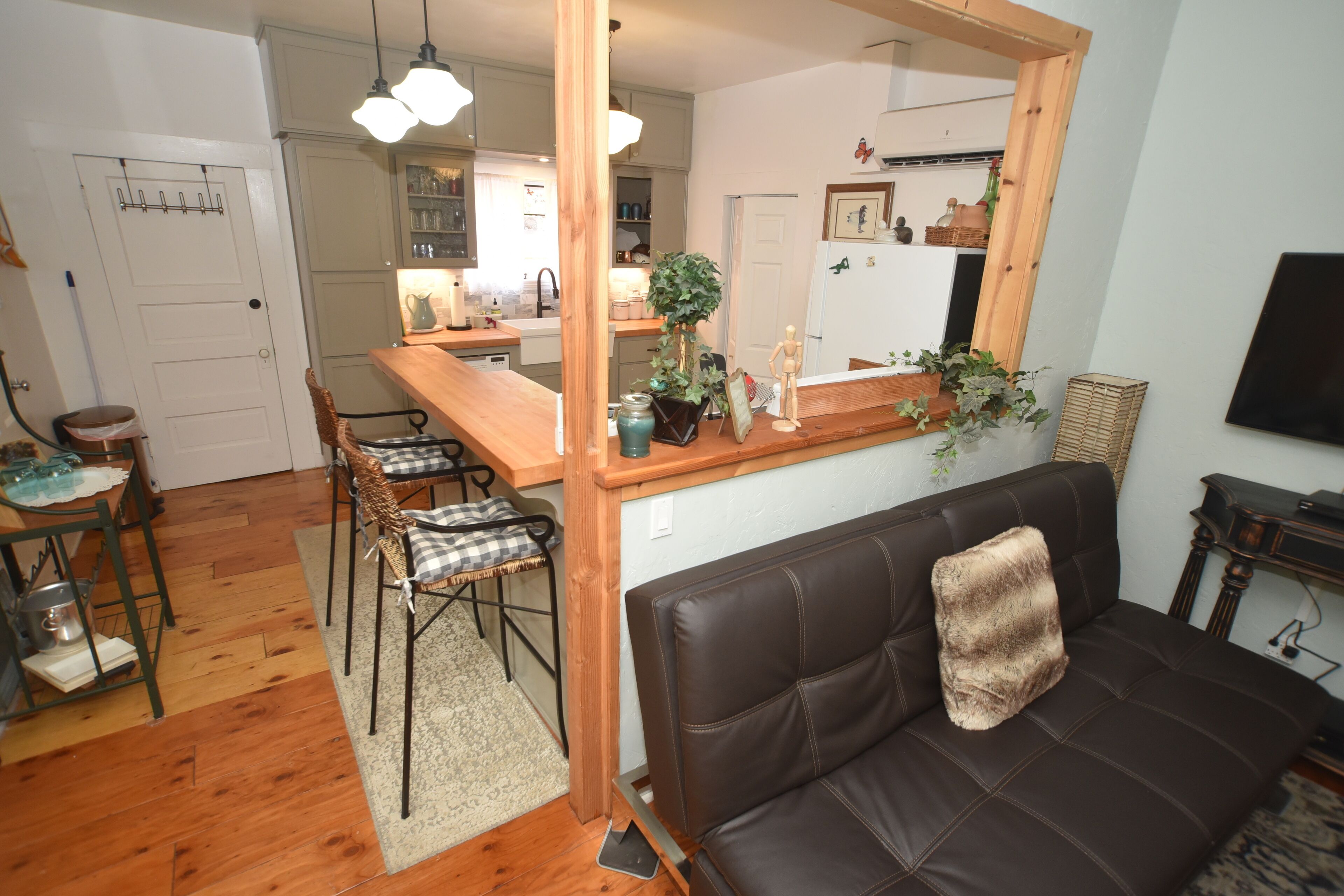 Smart TV, DVD player, books, video library