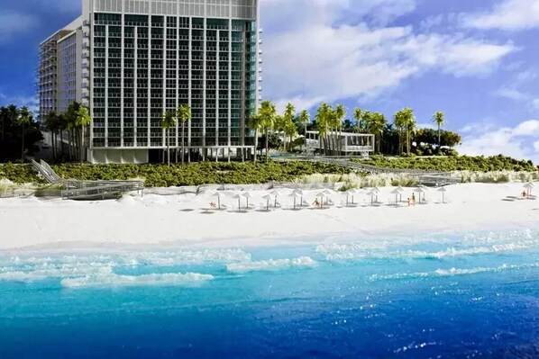 Sur la plage, serviettes de plage