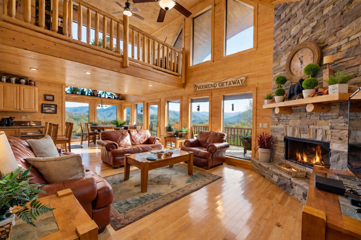 Smart TV, lareira, escritórios