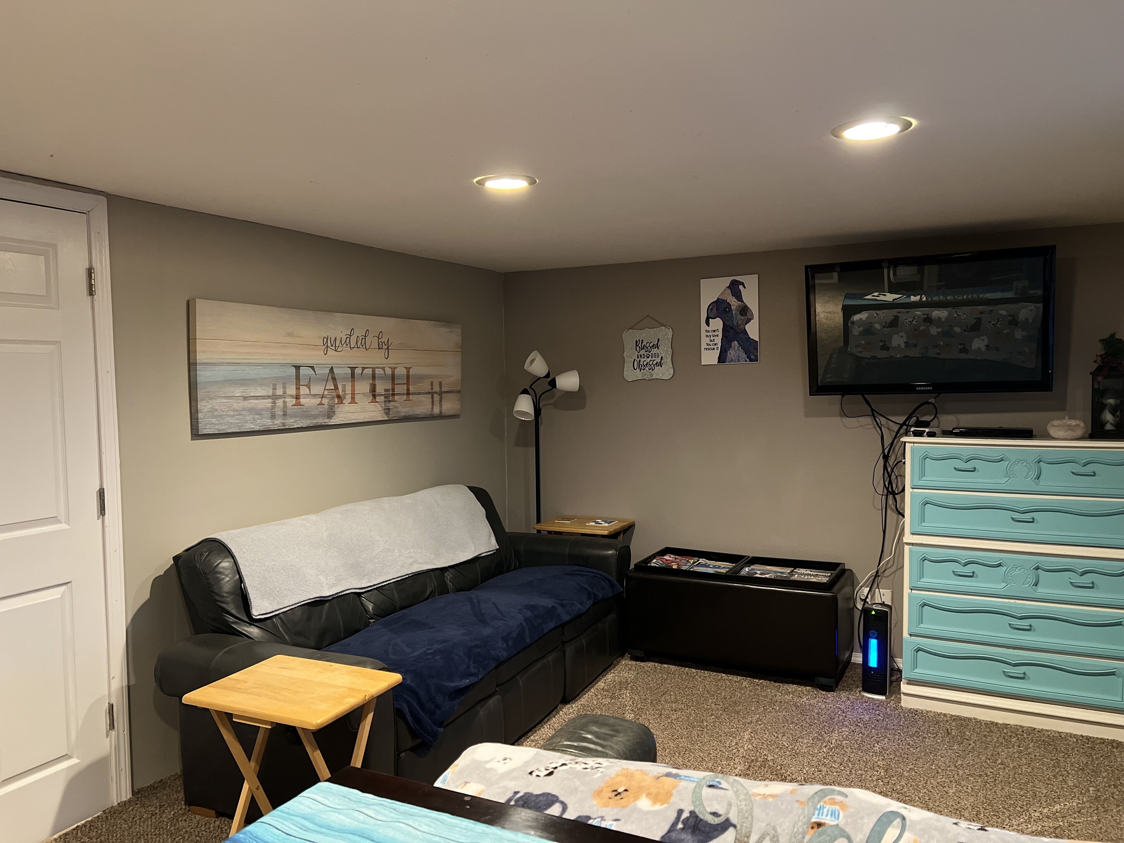 Smart TV, DVD player, books