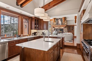 Fridge, microwave, oven, stovetop - 5 Bed/ 5.5 Bath Ski-In, Ski-Out Home in Exclusive Two Creeks Neighborhood (Snowmass Village)