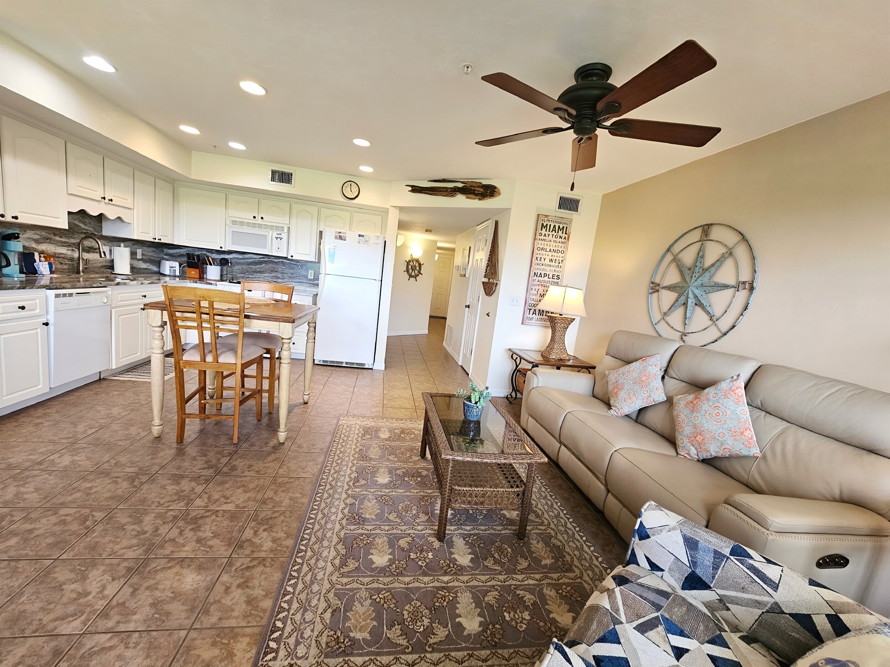 TV, DVD player, video library