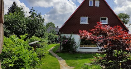 Stylish wooden house in Bohemian Switzerland and the Lusatian Mountains for 10 people