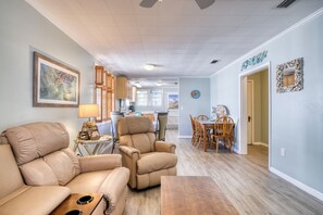 TV, DVD player, books