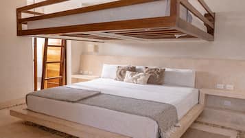 Roupas de cama premium, edredons de pluma, cofres nos quartos