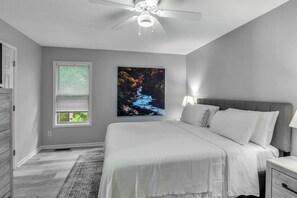 2 bedrooms, iron/ironing board, WiFi, bed sheets