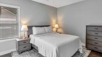 2 bedrooms, iron/ironing board, WiFi, bed sheets