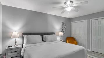 3 habitaciones, tabla de planchar con plancha, wifi y ropa de cama
