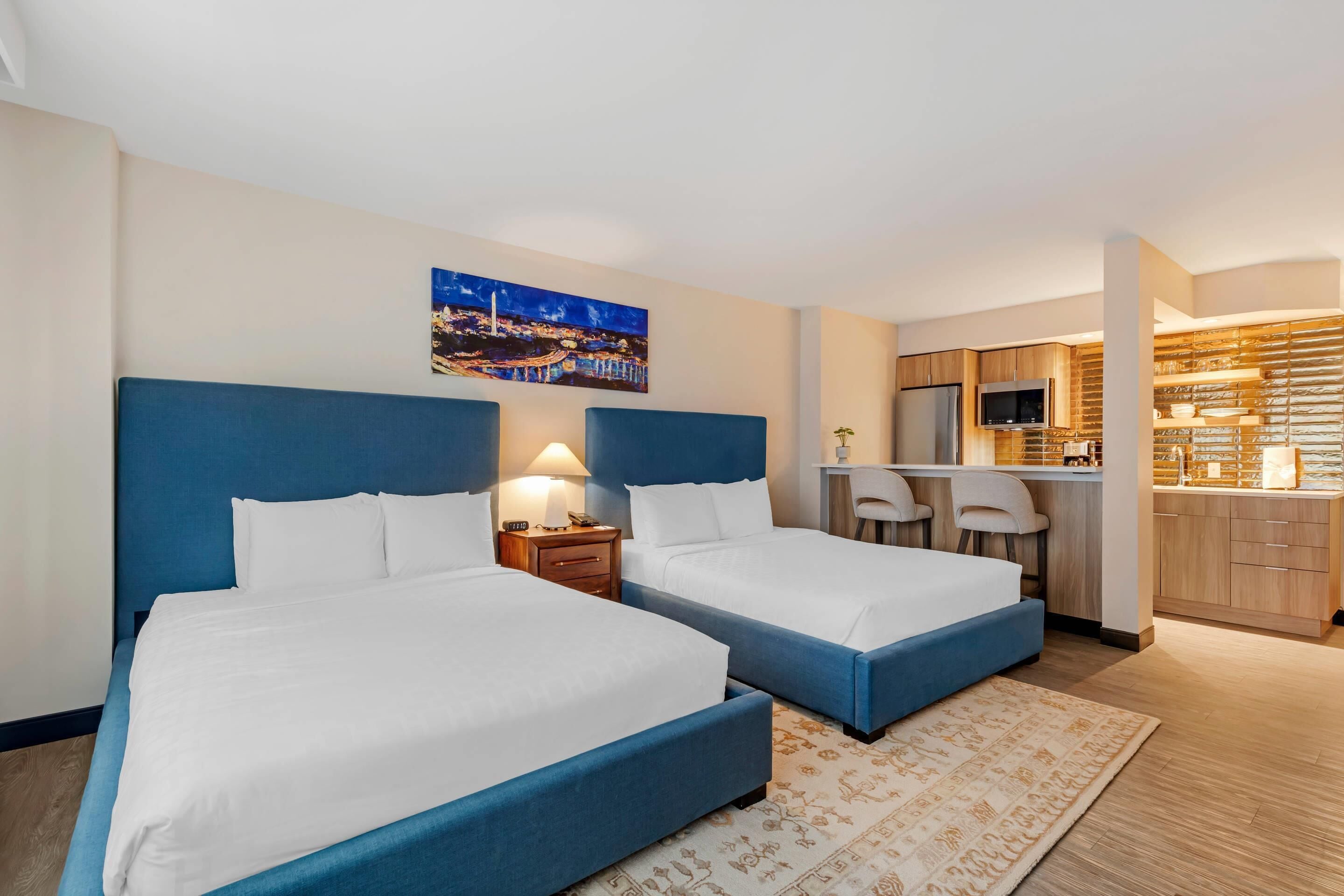 Standard Room, 2 Queen Beds, Non Smoking | Frette Italian sheets, premium bedding, down comforters