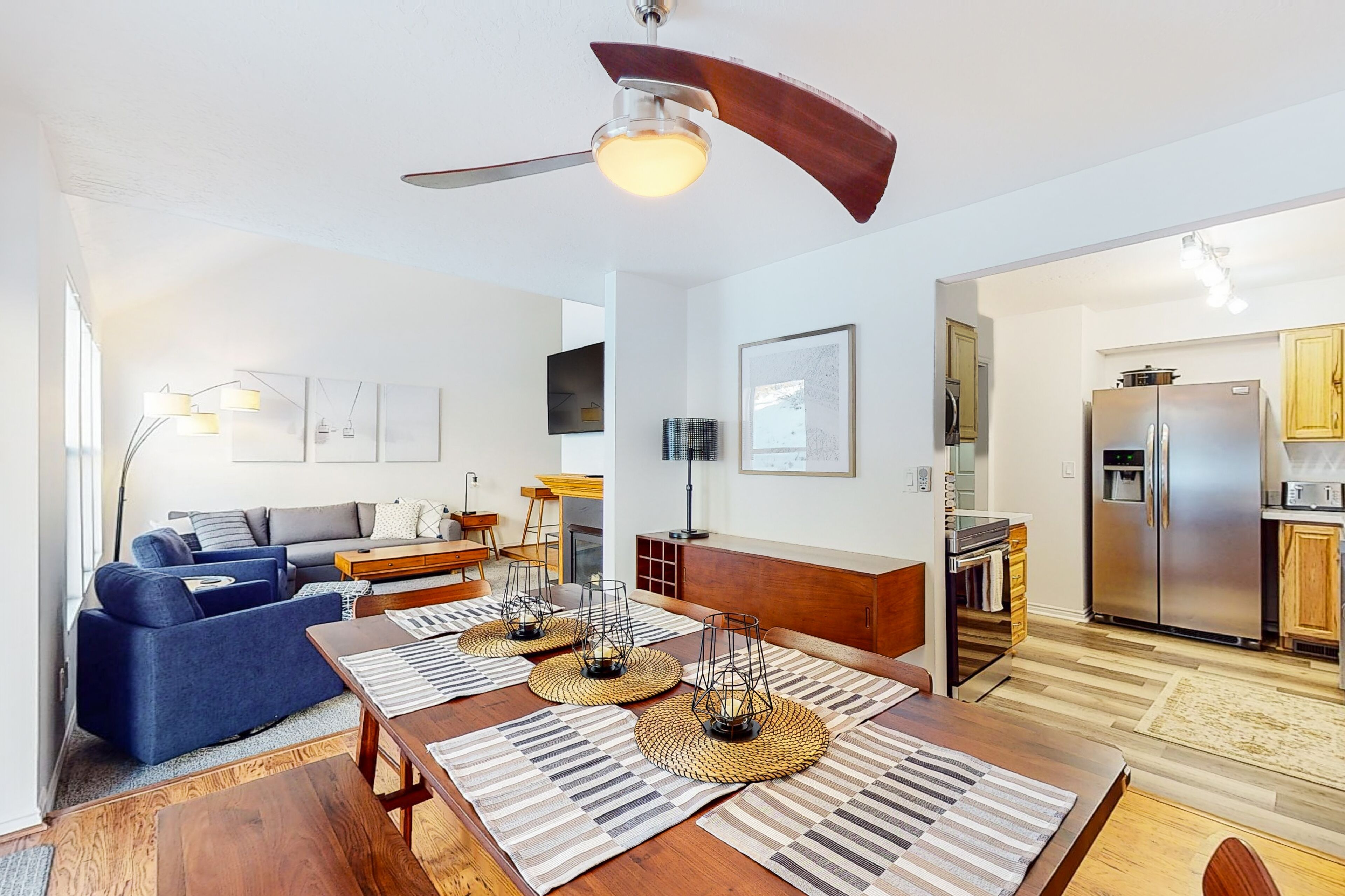 Stylish Ski Retreat w/ a Gas Fireplace, Fast WiFi, Private Hot Tub, & Patio