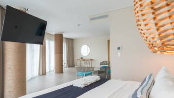 Suite, balcone | Biancheria da letto di alta qualità, una cassaforte in camera