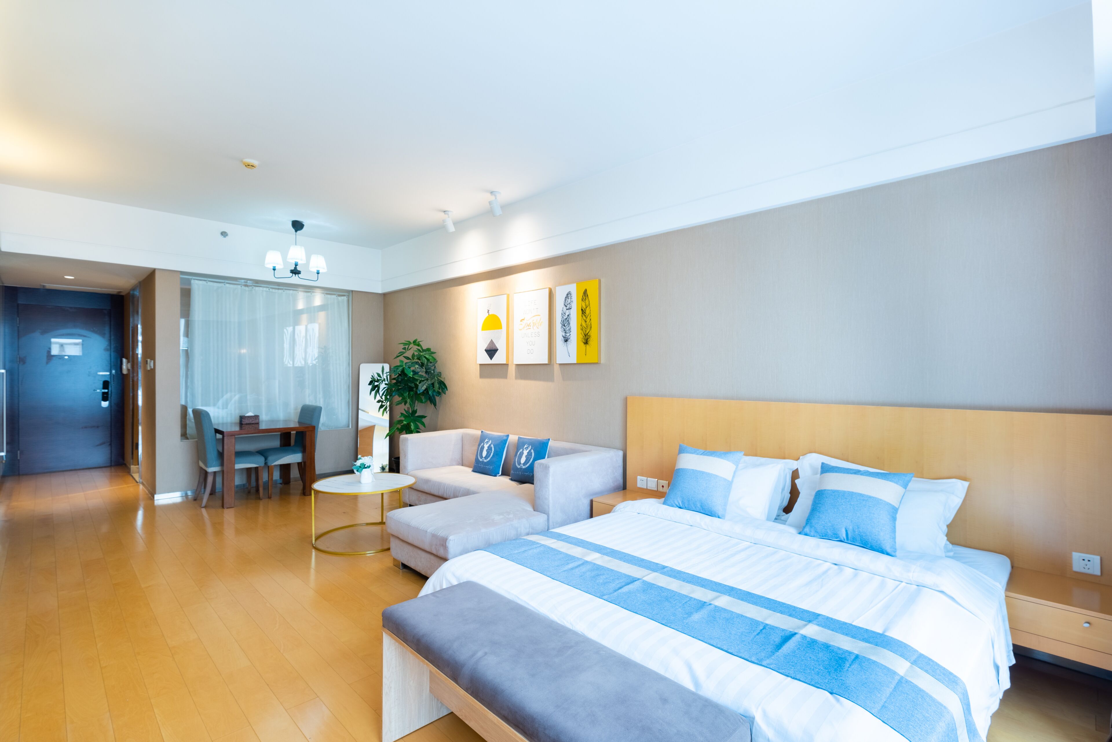 business apartment | premium bedding, down duvets, memory-foam beds, individually decorated
