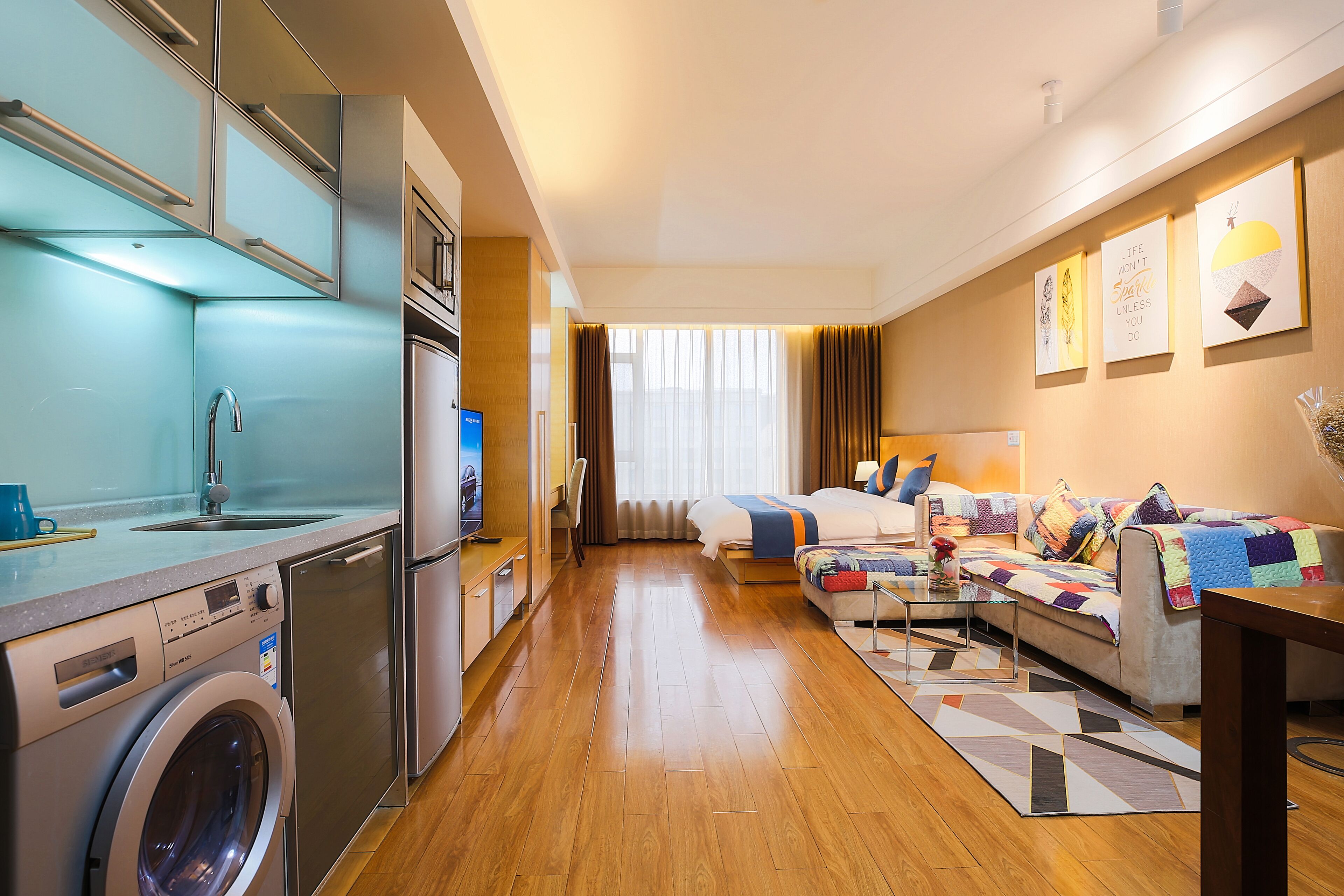 premium bedding, down duvets, memory-foam beds, individually decorated