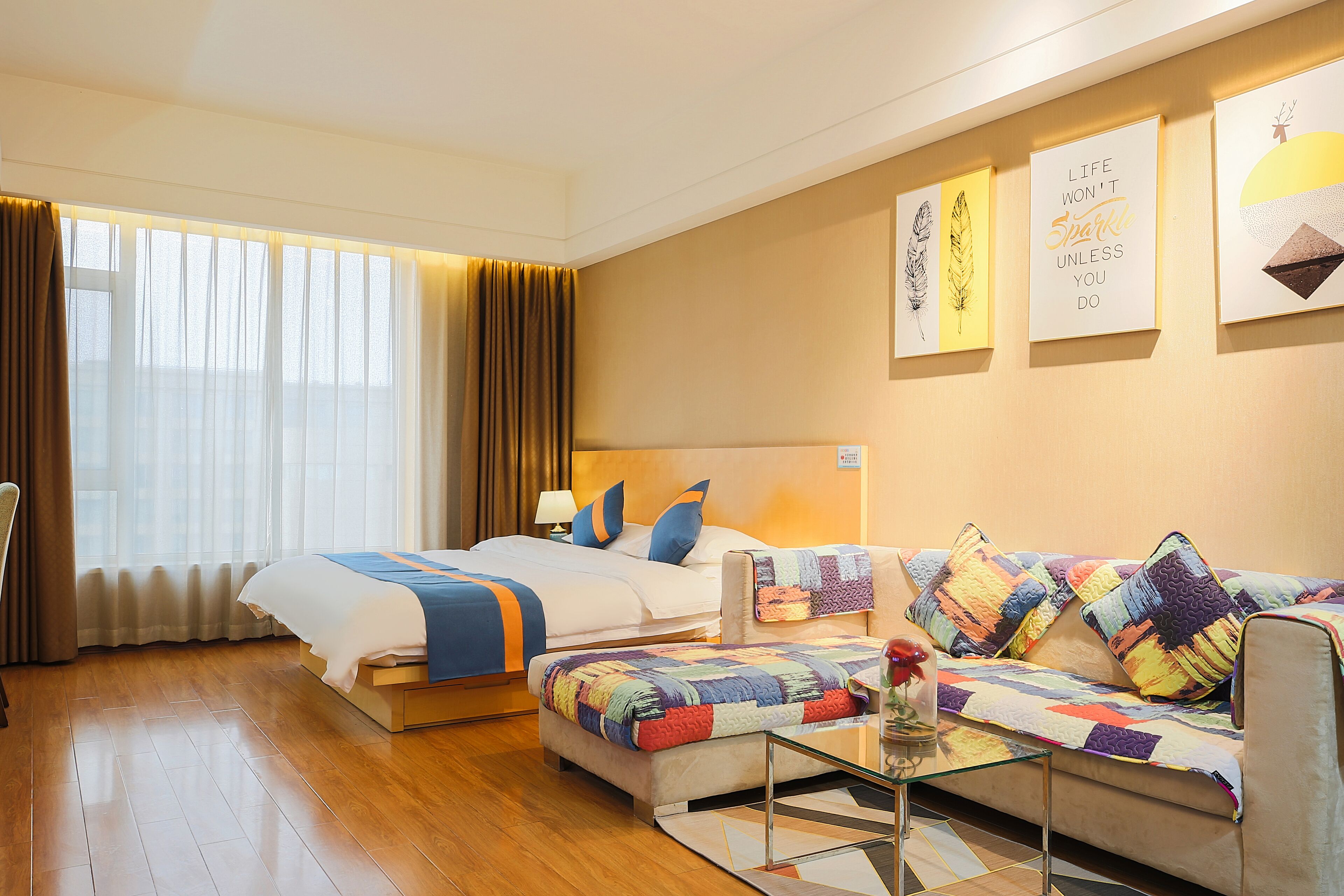 business apartment | premium bedding, down duvets, memory-foam beds, individually decorated